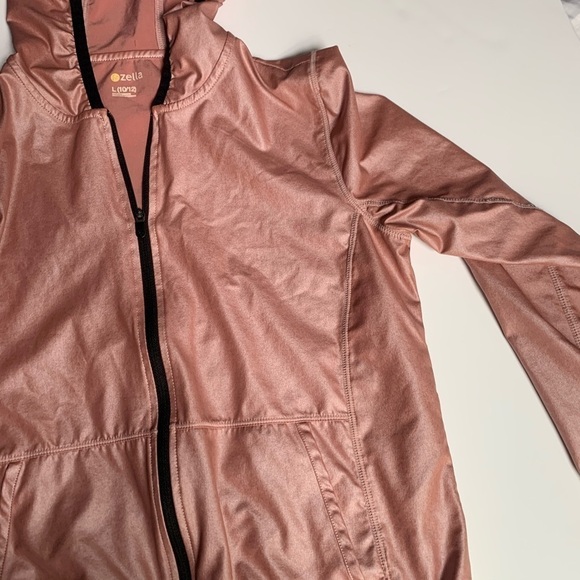 Girl Zella Pink Zip Up Jacket Large 10/12 - Picture 3 of 5